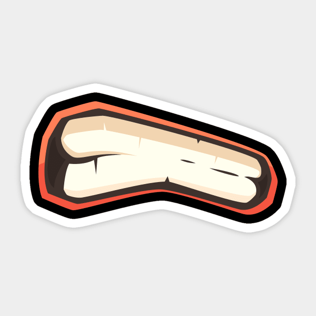 Angy Mouth Sticker by Flipodesigner